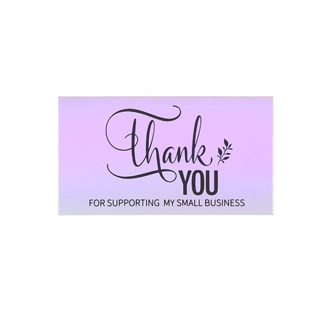 50 Pcs Thank You For Supporting My Small Business Reflective Laser