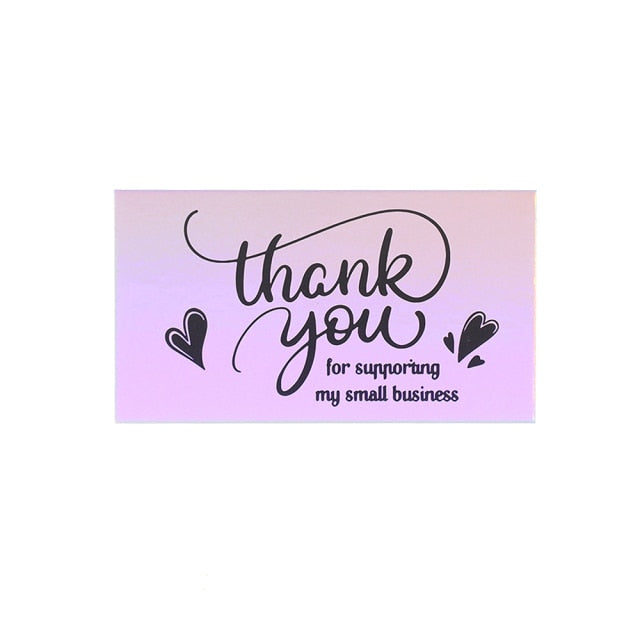 50 Pcs Thank You For Supporting My Small Business Reflective Laser