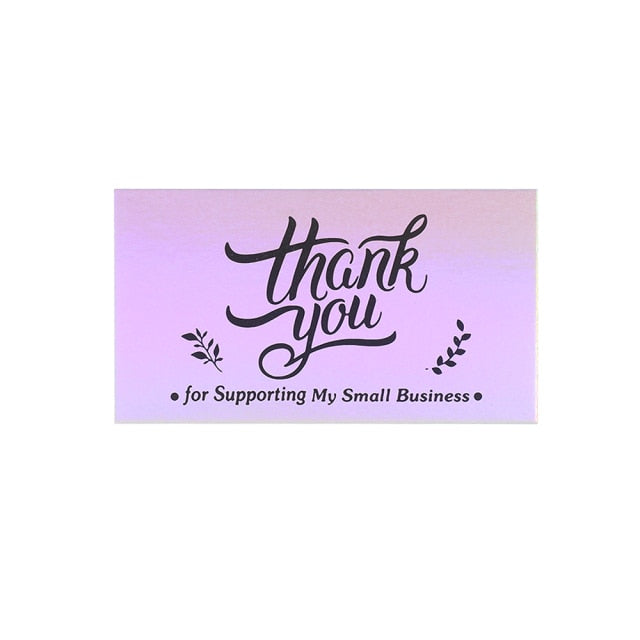 50 Pcs Thank You For Supporting My Small Business Reflective Laser