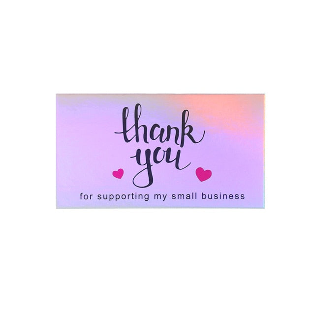 50 Pcs Thank You For Supporting My Small Business Reflective Laser