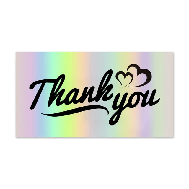 50 Pcs Thank You For Supporting My Small Business Reflective Laser