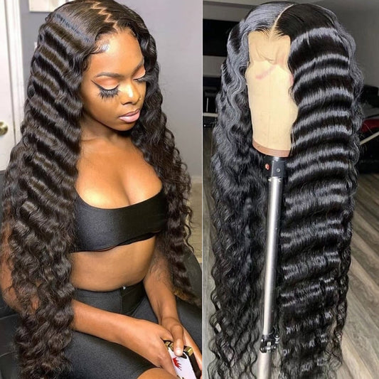 Loose Deep Wave Wig 13x4 Lace Frontal Wig 4X4 Closure Wig Brazilian Loose Wave Wigs