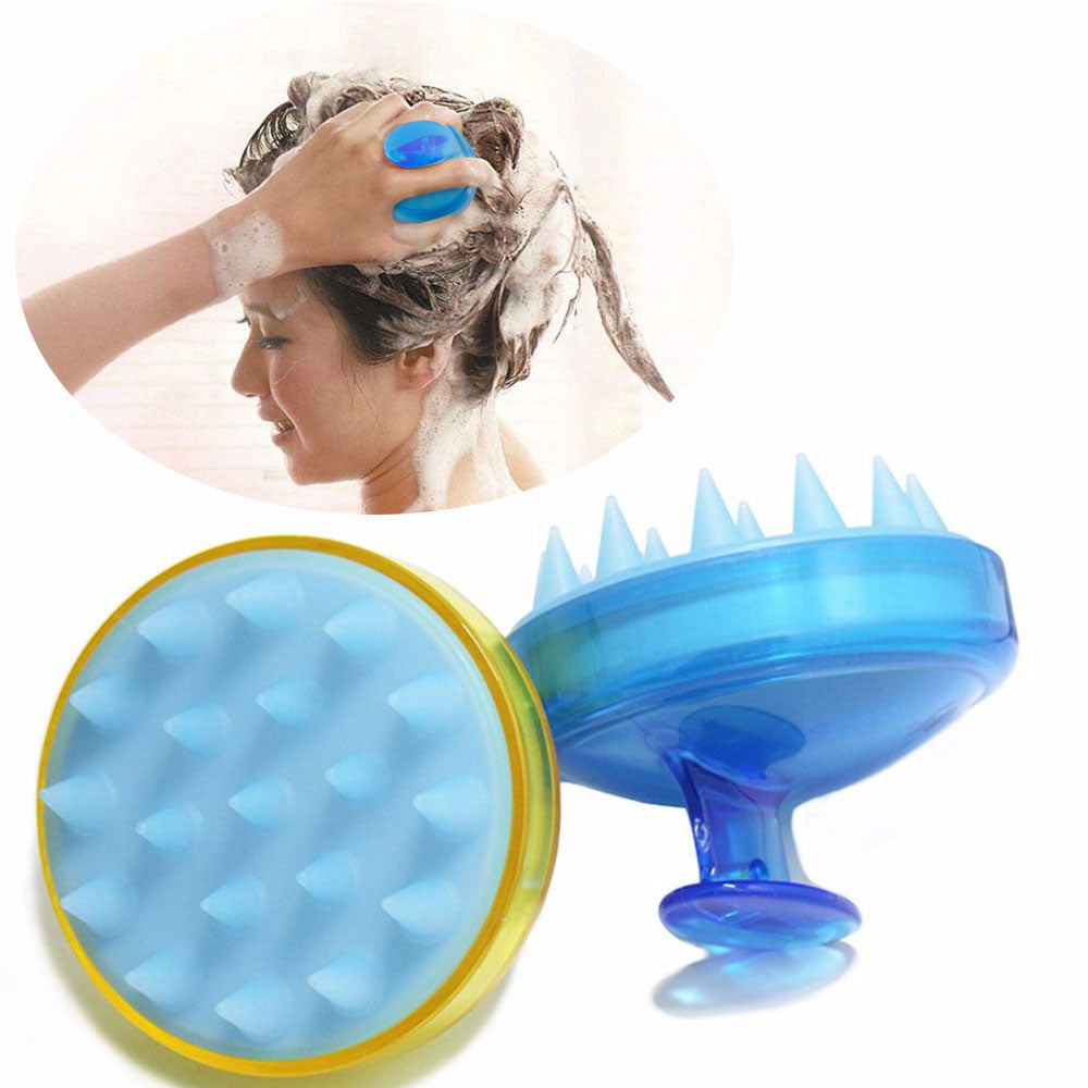 Silicone Head Scalp Massager Brush Scalp Scrubber Brush Shampoo Brush