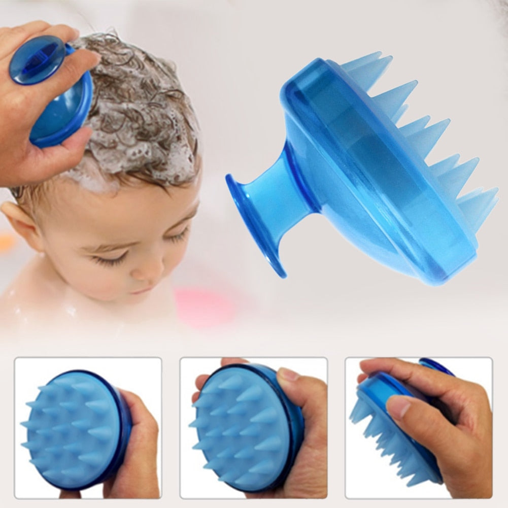 Silicone Head Scalp Massager Brush Scalp Scrubber Brush Shampoo Brush