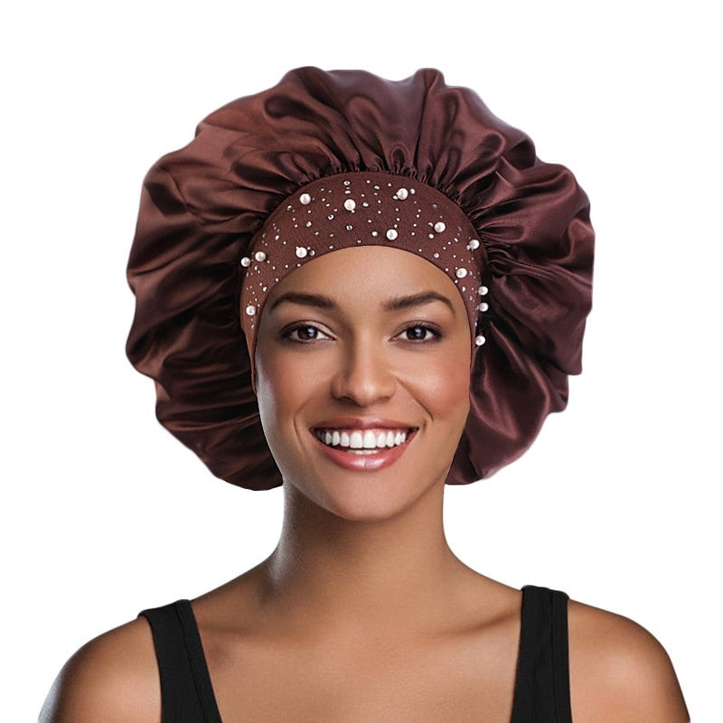 Satin Women Hat Night Sleep Cap