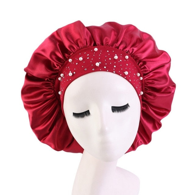 Satin Women Hat Night Sleep Cap