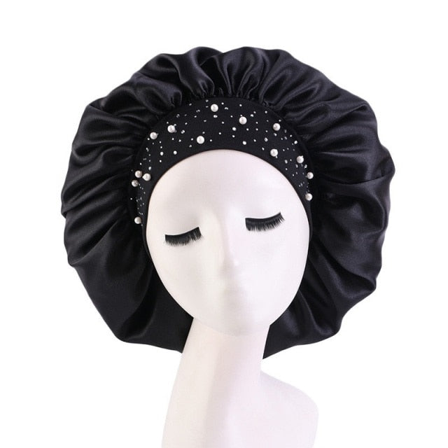 Satin Women Hat Night Sleep Cap