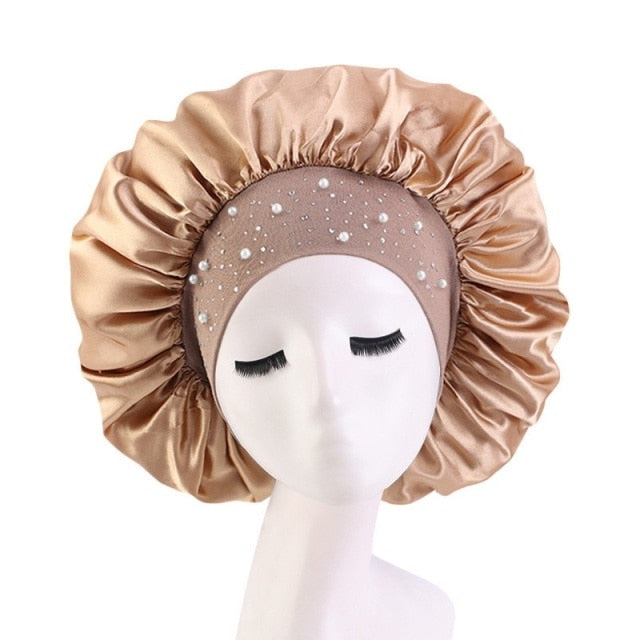 Satin Women Hat Night Sleep Cap