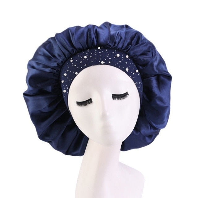 Satin Women Hat Night Sleep Cap