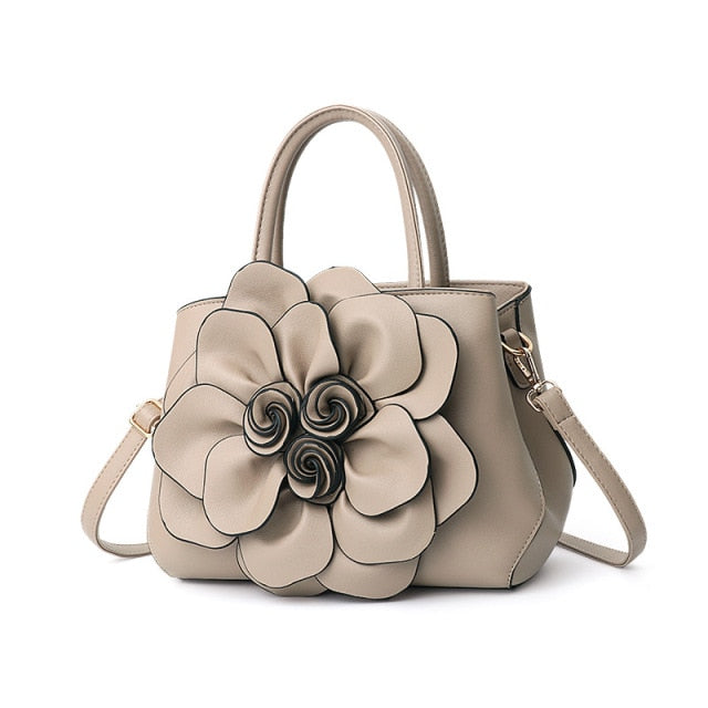 women bag PU leather flower hand fashion bill of lading shoulder bag