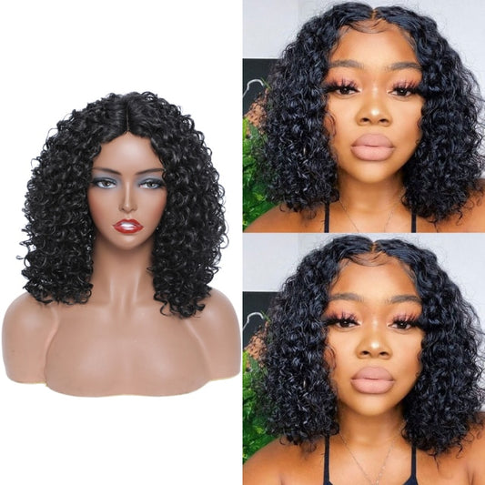 Pixie Curly Synthetic Wigs Short Bob Wig Spring Curly