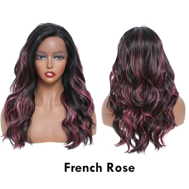 Body Wave Synthetic Lace Frontal Free Part Lace Wig