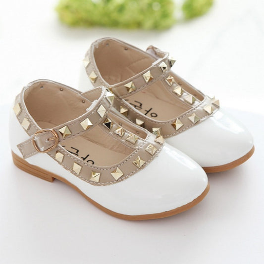 Girl Rivets Princess Autumn Toddler Girls Kids Flat Shoes