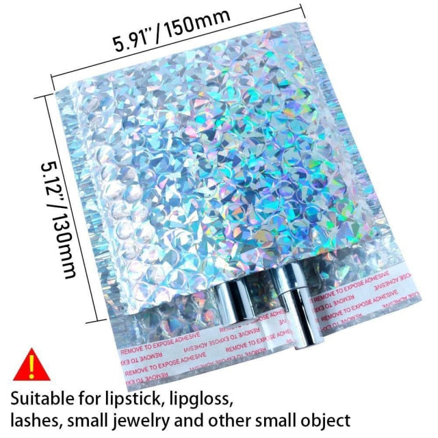 50Pcs/Lot Rapid pack Speedy Mailers Laser Silver Mailing Envelope Waterproof
