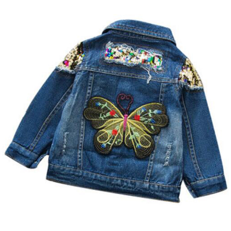 Girls Denim Jacket Cardigan Coat