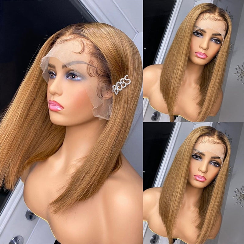 Brazilian Remy 13x4 Lace Front Wig Ombre Blonde Lace Front Human Hair Wigs