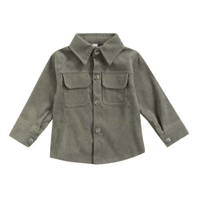 Boys Long Sleeve Button-down Casual Daily Spring Fall Jacket