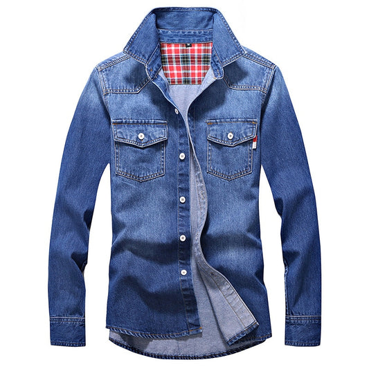 100% Cotton Loose Casual Jean Jacket Shirts