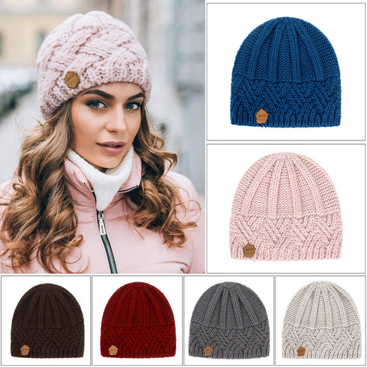 Women & Men New Beanies Knitted Solid Cool Warm Bonnet