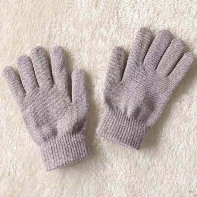 Warmer Thicken Lining Full Fingered Mittens Skiing Short Wrist Gloves