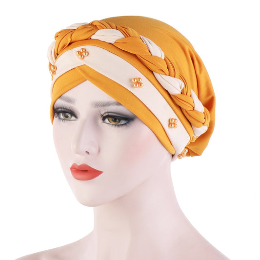 Hair Accessories Fashion Women Patchwork Braided Bandanas Headwear