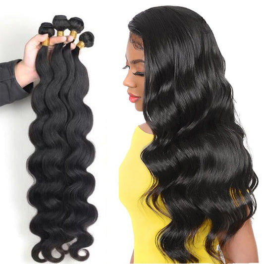 Body Wave bundles human hair Brazilian Natural Black Hair Weave