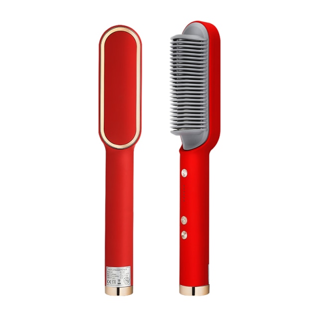 Multifunctional Hair Straightener Brush 2 In 1 Heating Hair Hot Comb Brush