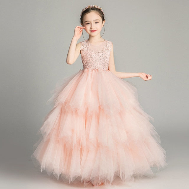 Girl Dress Baby Girl Ball Gown Kids Formal Wear Wedding Party Dress