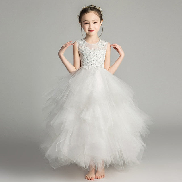 Girl Dress Baby Girl Ball Gown Kids Formal Wear Wedding Party Dress