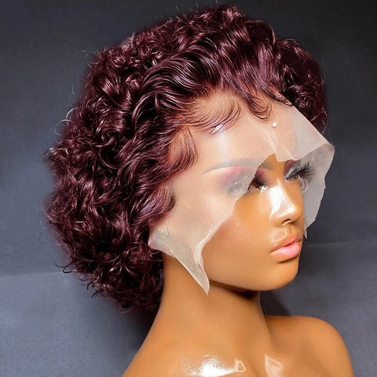 13X1 Transparent Lace Wig  Pixie Cut Wig