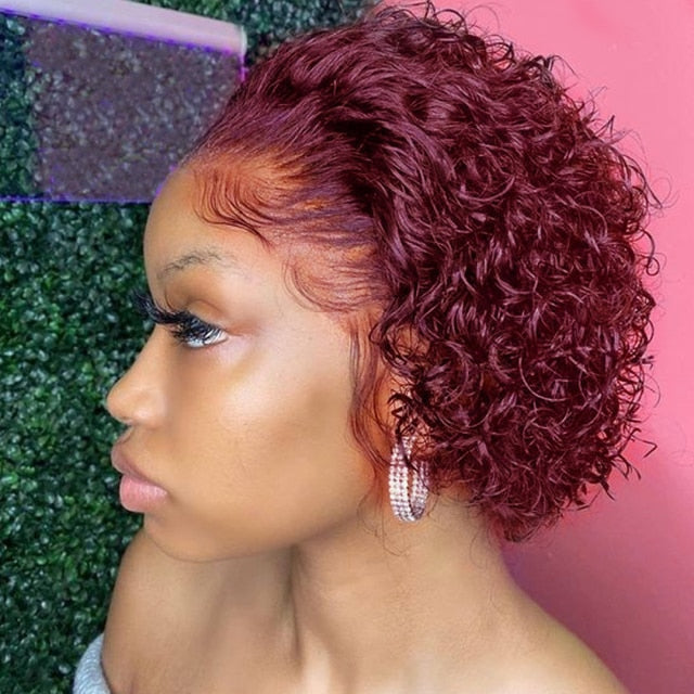 13X1 Transparent Lace Wig  Pixie Cut Wig