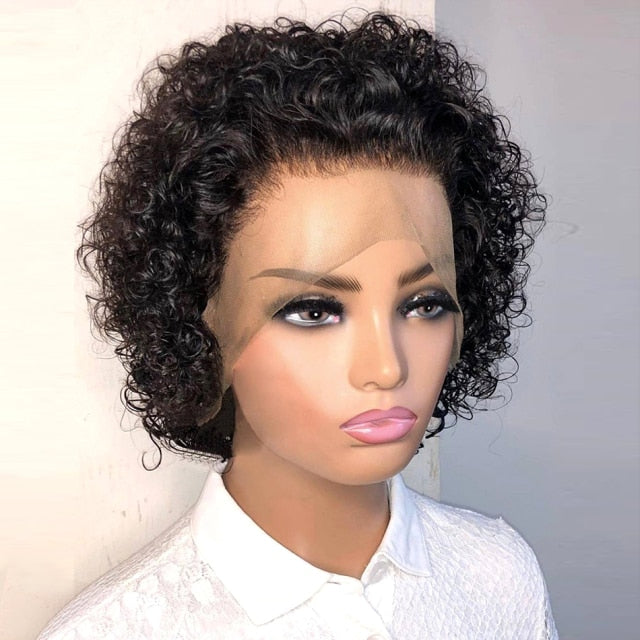 13X1 Transparent Lace Wig  Pixie Cut Wig