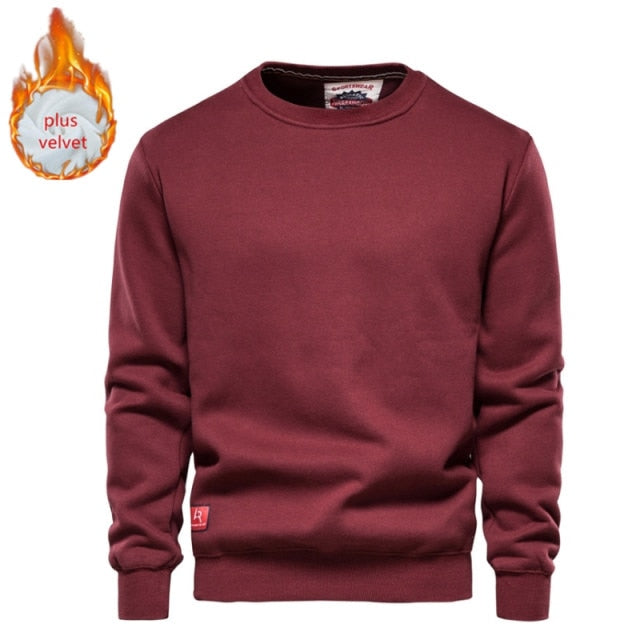 Men Casual Basic Solid Color Pullovers Hoodie Winter Sweatshirt