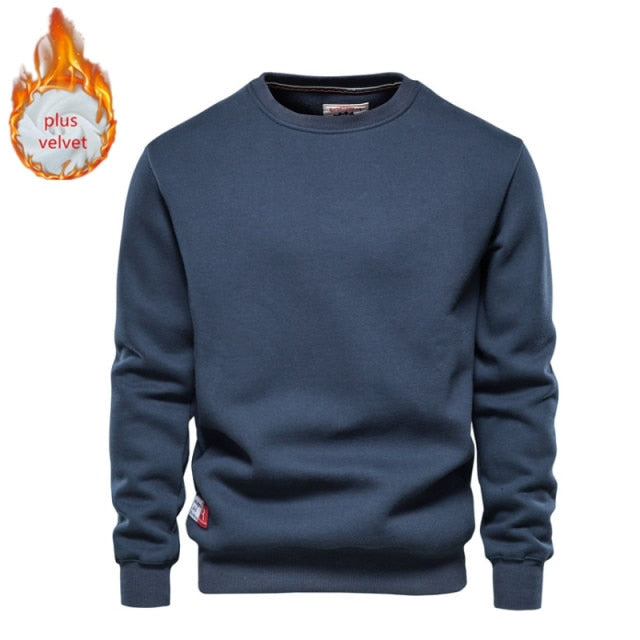 Men Casual Basic Solid Color Pullovers Hoodie Winter Sweatshirt