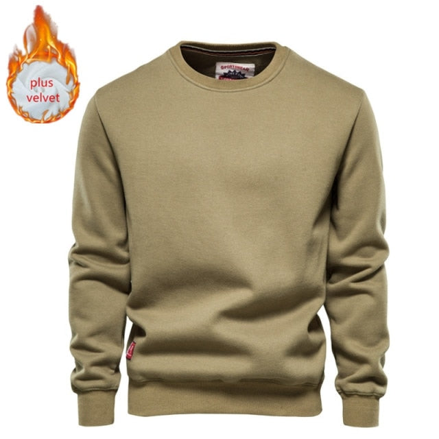 Men Casual Basic Solid Color Pullovers Hoodie Winter Sweatshirt