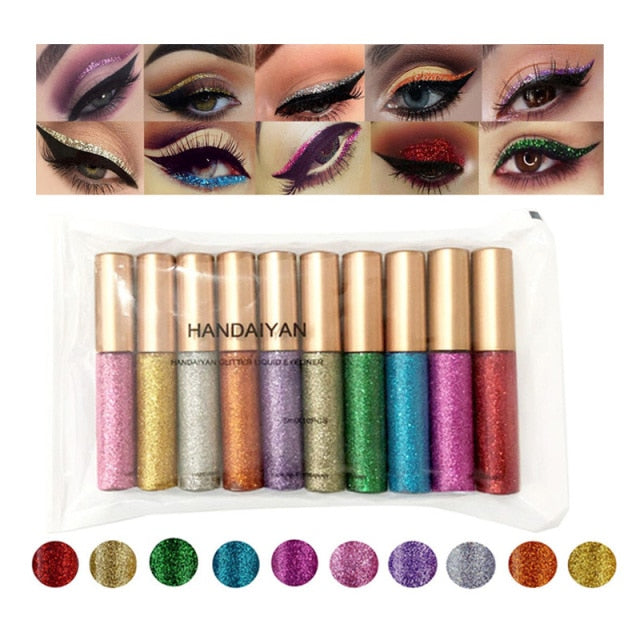Makeup Set Series Eyeshadow Cream Matte Glitter Eyeliner Lip Gloss Liquid Lipstick