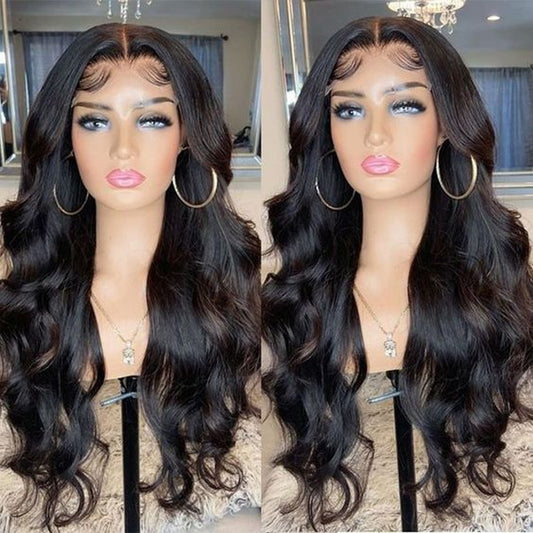 3PCS 4x4 Wig  Pre Plucked Body Wave Lace Front Wig In Bulk Brazilian Wigs