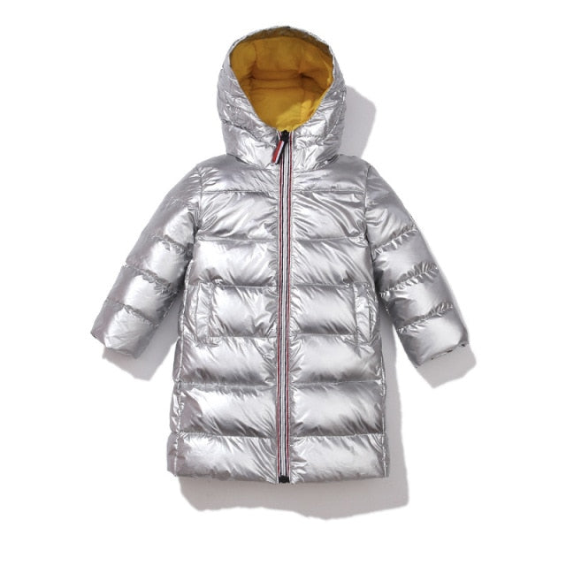 Fashion trend Warm Down Jacket for Girls& Boys Kids Girls Long Winter Jacket