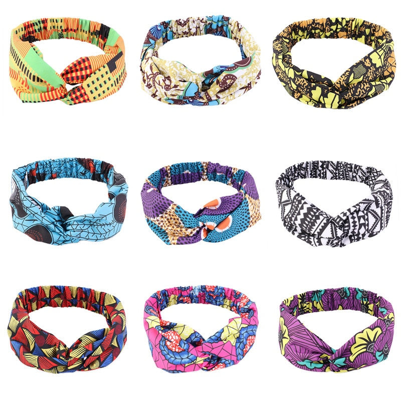 50 pcs/lot African Pattern Print Headband for Women