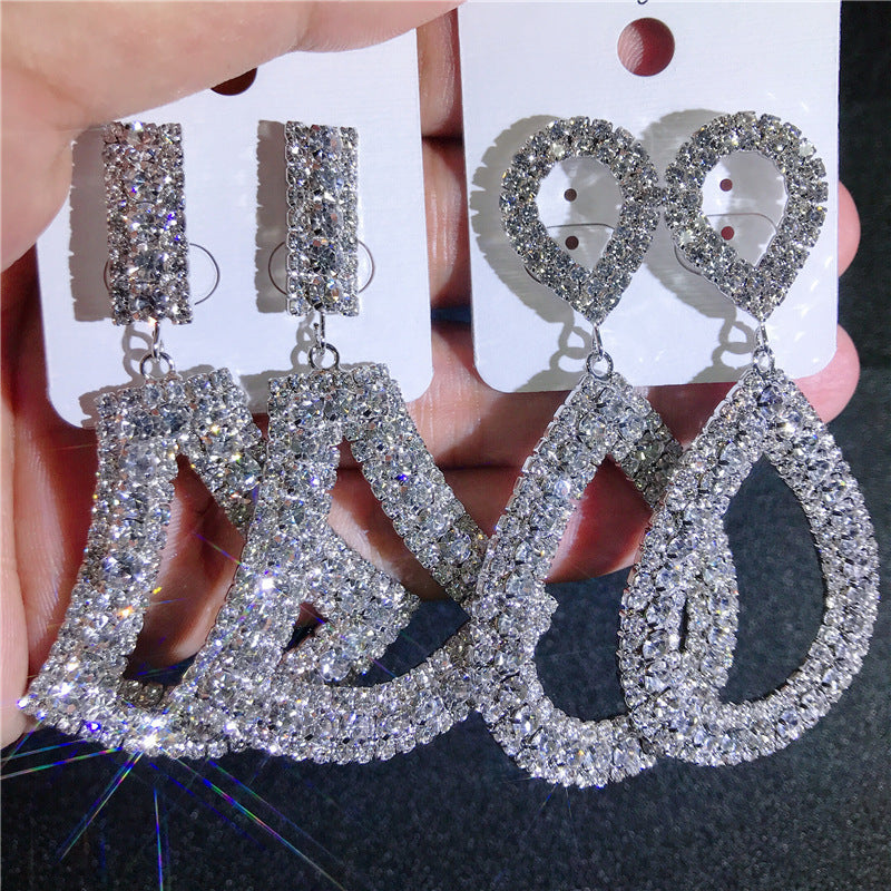 Wholesale 12 Pairs/Lots Bulk Crystal Zircon Long Tassel Earrings