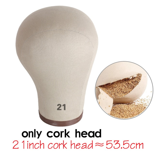 Quality Wig Display Mannequin Cork Canvas Head Wig Making Kit