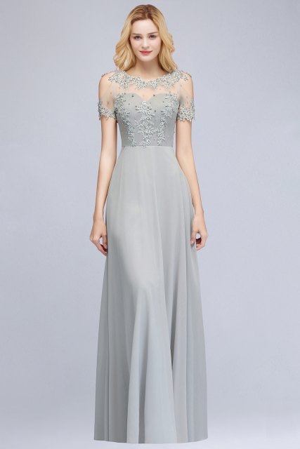 Evening Dresses Long A-line Party Gown Chiffon