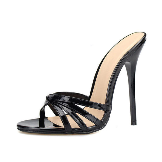 Women 13cm Super High Heel Slides Slippers