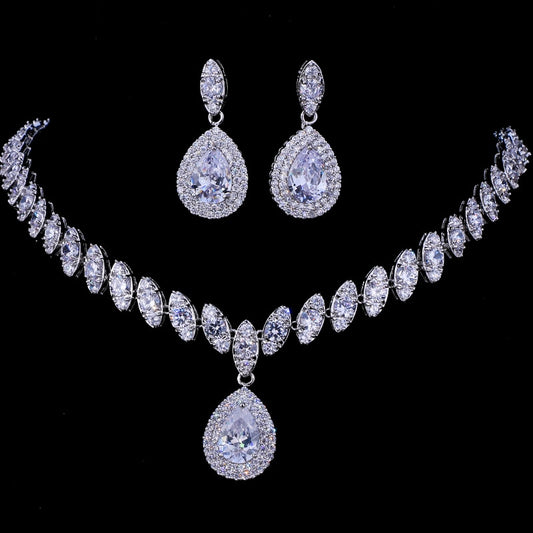 Bridal Silver Necklace Sets