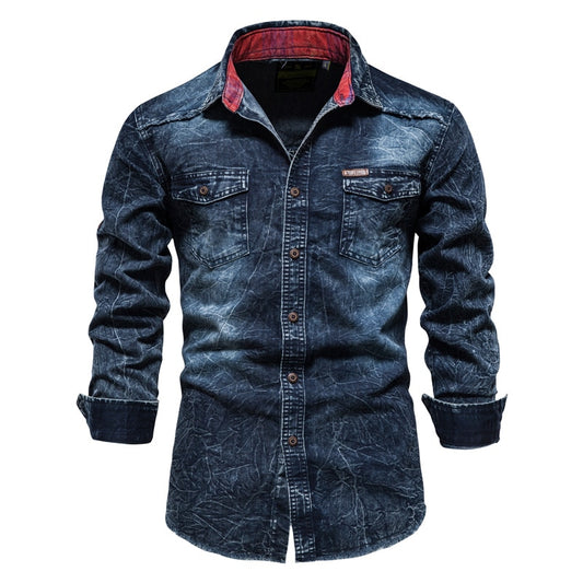 100% Cotton Slim Fit Denim Shirts