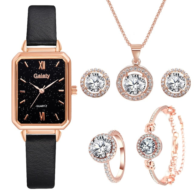 6PCS New Luxury Fashion Bracelet Watch Set