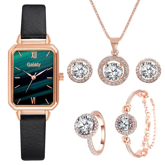 6PCS New Luxury Fashion Bracelet Watch Set