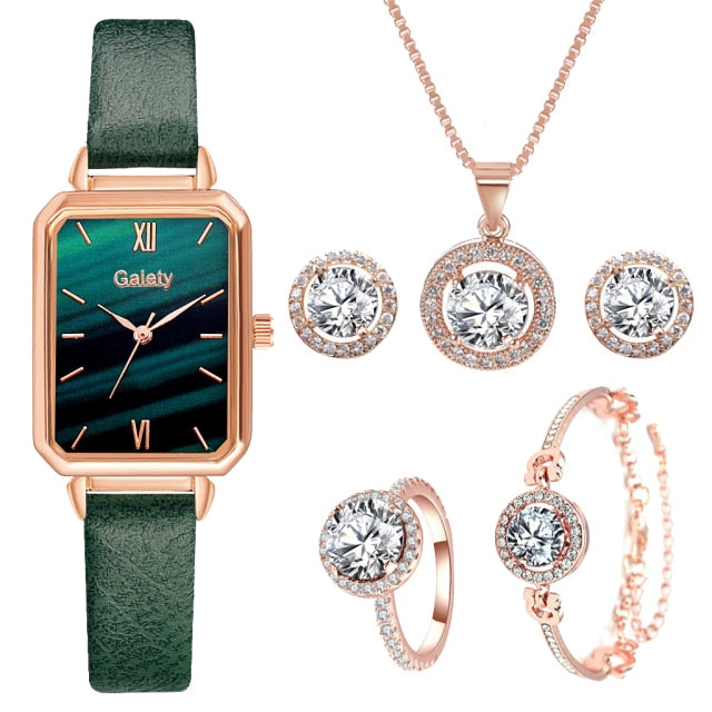 6PCS New Luxury Fashion Bracelet Watch Set