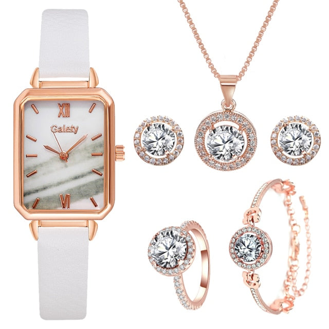 6PCS New Luxury Fashion Bracelet Watch Set