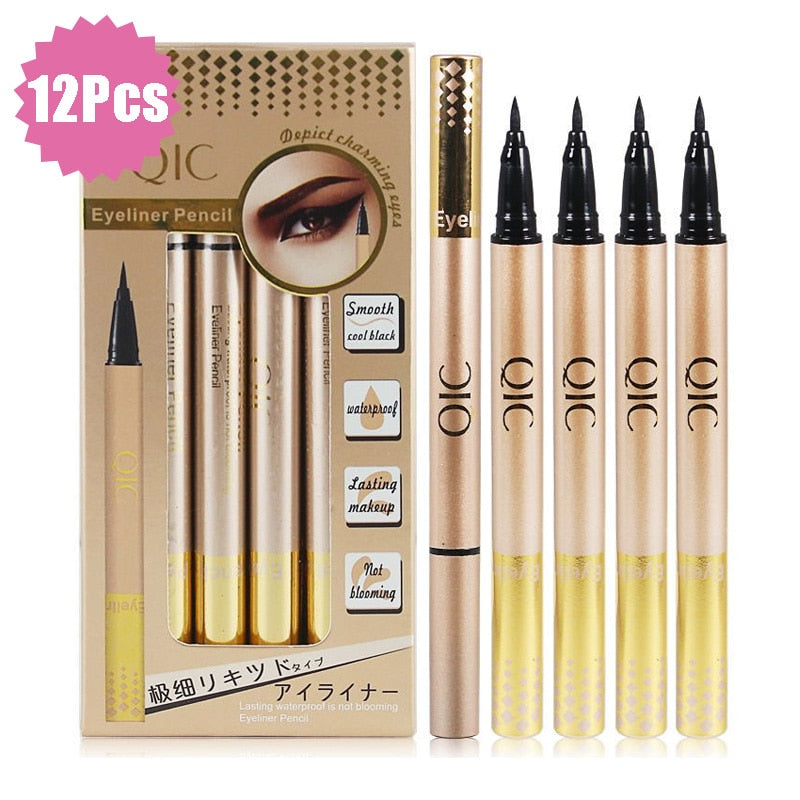 12 Pcs/Box Black Liquid Eyeliner Pencil